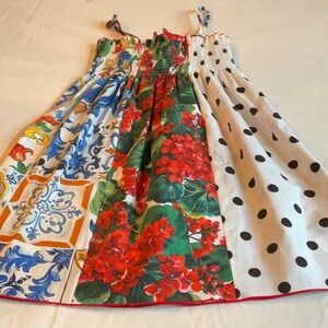 Dolce & Gabbana kids dress NWT Colorful Patchwork Sundress